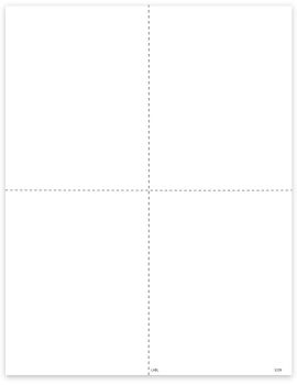 Blank W2 Perforated 4up V1 Paper, Corner Quadrant Layout, with Employee Instructions on Back - ZBPforms.com