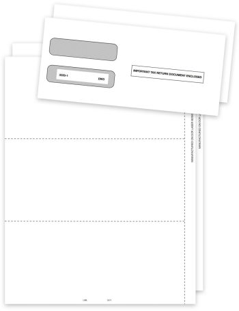 W2 Blank 3up Perforated Paper and Envelope Sets for 2022, 3-Per-Page Format - ZBPforms.com