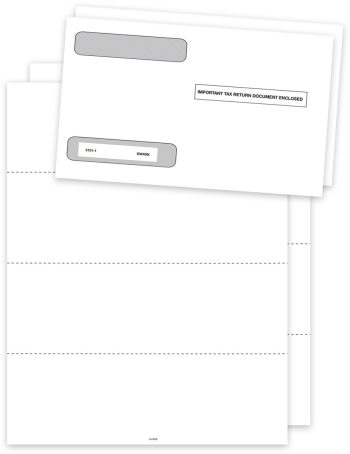 W2 Blank 4up V2 Perforated Paper and Envelope Sets for 2022, Horizontal Format - ZBPforms.com