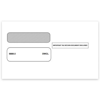 W2 Envelopes 2up Format, "Important Tax Return Documents Enclosed" on Front, Gum Moisture Seal Flap - ZBPforms.com