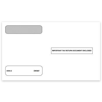 W2 Envelopes, for 4up V2A Horizontal Alternate W2 Forms, Gum Seal, Double Window, Security Tint, "Important Tax Return Documents Enclosed" Envelopes - ZBPforms.com