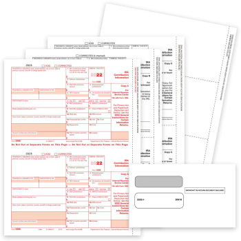 5498 Tax Forms for 2022 IRA Contribution Reporting. Official Forms, Blank Perforated 5498 Paper and Envelopes - ZBPforms.com