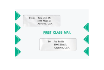 First Class Mail Envelope with 2 Windows, 6x9 size. Compatible with Proseries and TaxWise ENV300 PEC03 PECS3 - ZBP Forms
