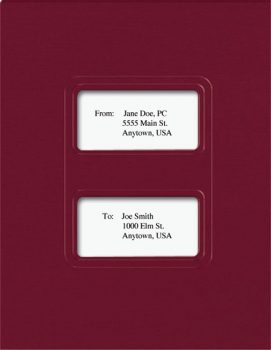 Lacerte and ProSeries Tax Folder with Windows, Burgundy - ZBPforms.com