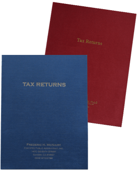 Customized Tax Return Folders with Foil Stamping - ZBP Forms