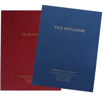 Customized Tax Return Folders with Foil Stamping - ZBP Forms