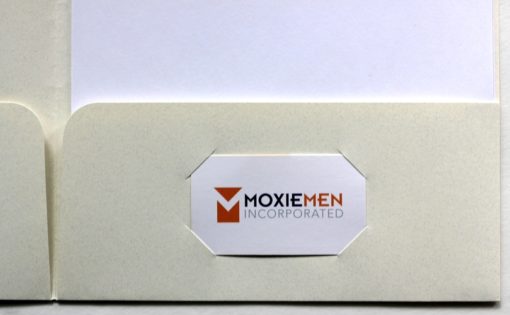Customized Tax Folders with 2 Pockets, Unattached, with Business Card Die Cuts on Right - ZBPForms.com