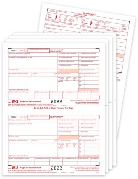 Official W2 Tax Form Sets for 2022, Preprinted Employee and Employer W-2 Form Copies - ZBpforms.com