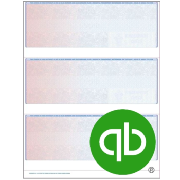 3up Blank Checks for QuickBooks Intuit Software - ZBPForms.com