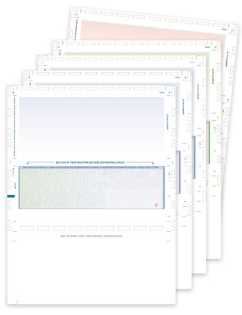 Z-Fold Pressure Seal Checks 11" Letter Size in Multiple Colors - ZBPforms.com