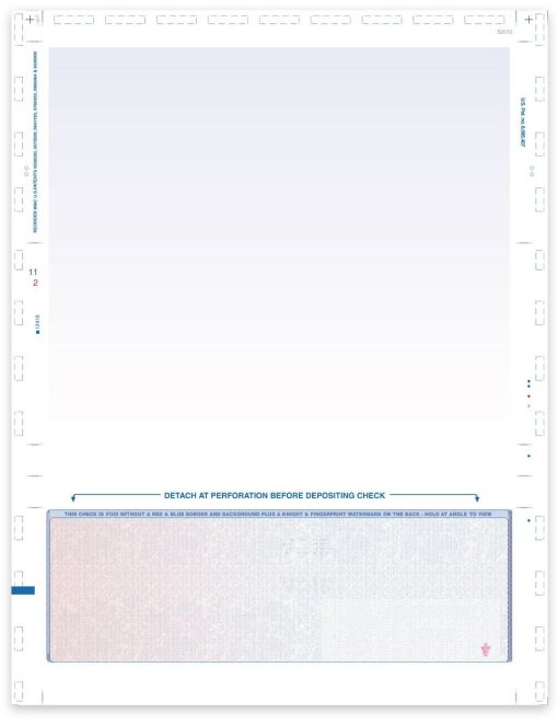 Prismatic Burgundy-Blue C-Fold Pressure Seal Checks 11-inch Letter Size - ZBPforms.com