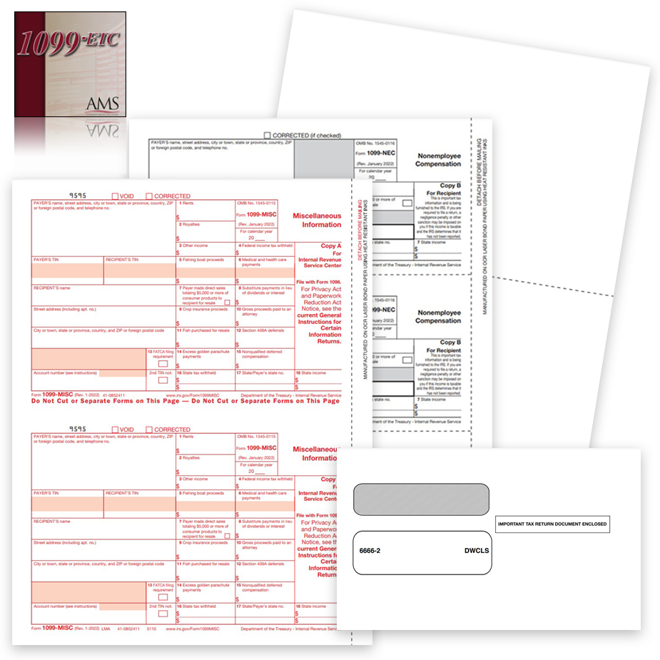 1099ETC Software Compatible 1099 & W2 Tax Forms and Envelopes, Official Forms and Blank Perforated Paper - zbpforms.com
