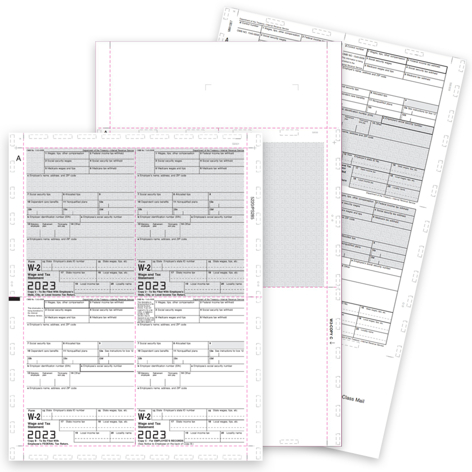 W2 pressure seal forms, preprinted and blank in 11- and 14-inch formats - zbpforms.com