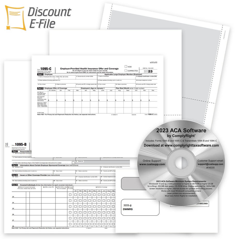 ACA Filing Options, 1095 Forms, Envelopes, Software, E-file and Online Filing - ZBPforms.com